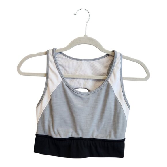 Athleta Grey & Black Sports Bra Size Medium - Picture 1 of 10